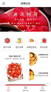 精选蔬果樱桃水果手机网站模板