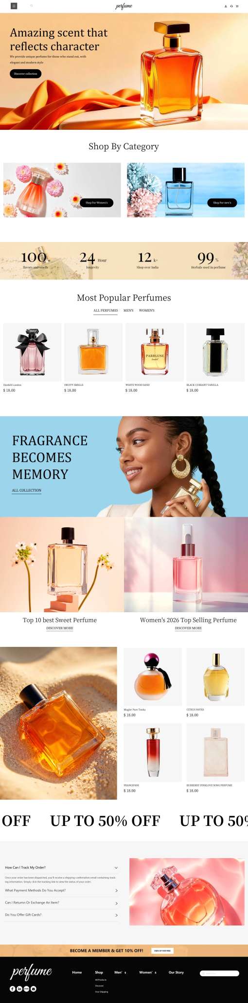 B2C-精美香水香膏网站模板