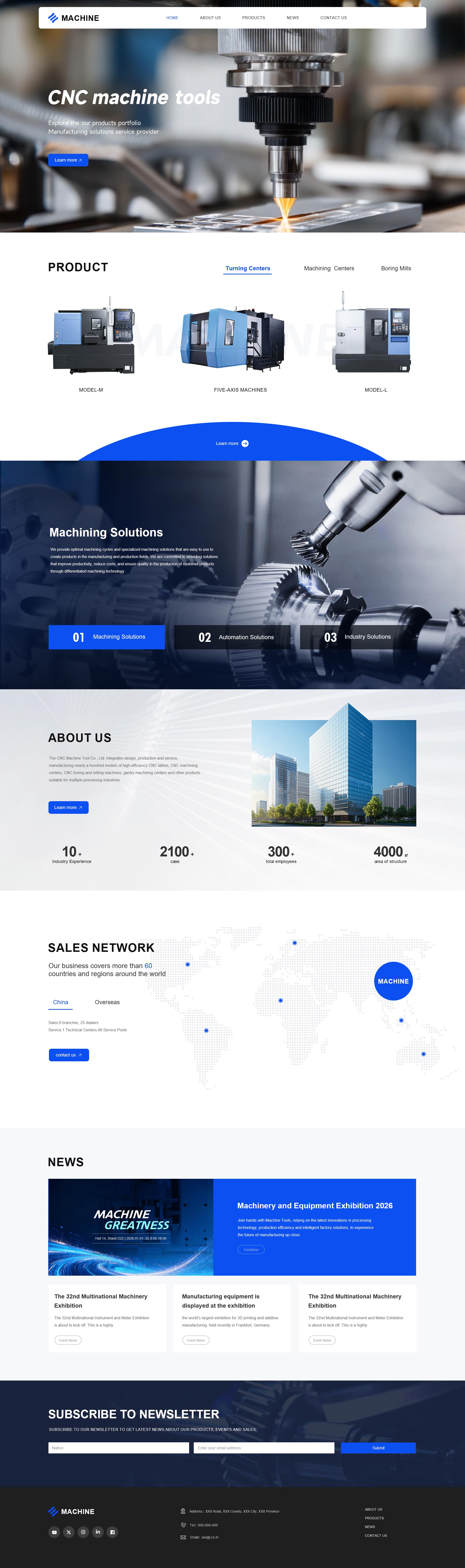 B2B-高端外贸机床设备自适应模板