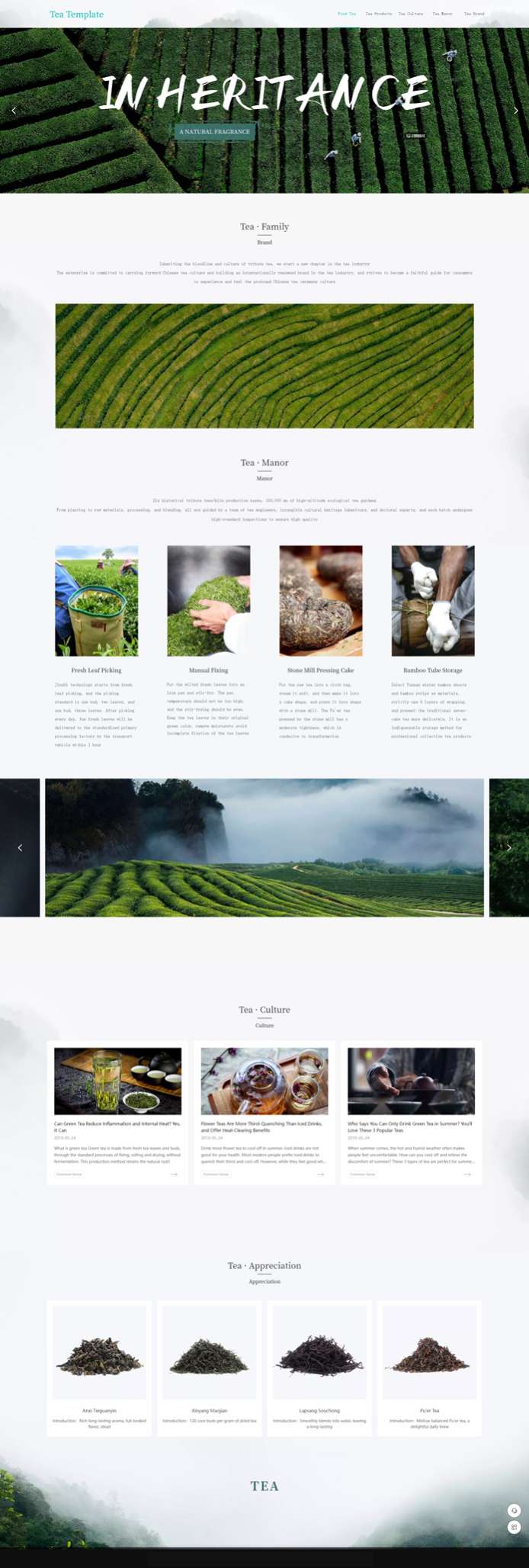 B2C-精美外贸茶叶茶园网站模板