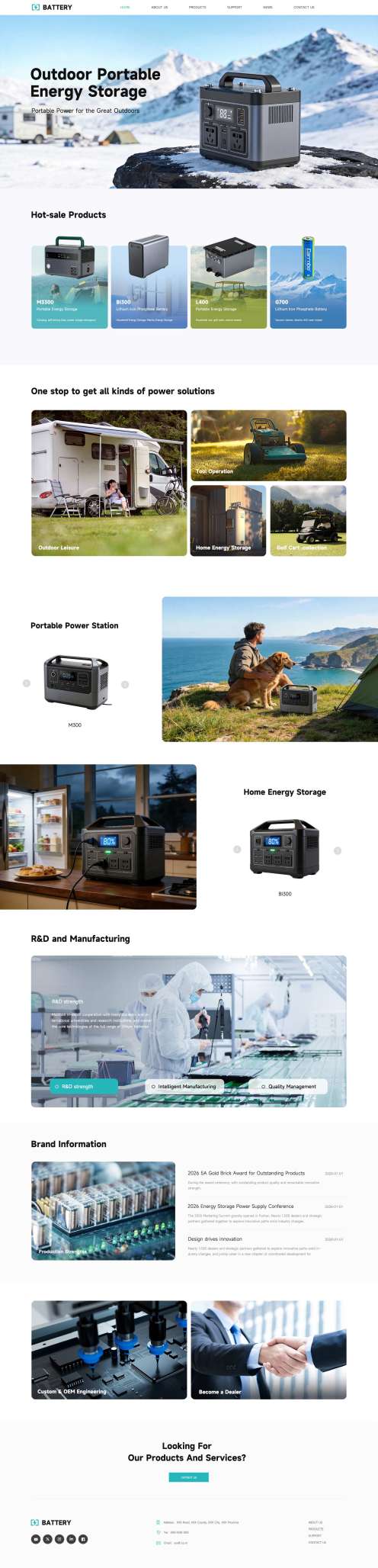 B2B-专业锂电池企业网站模板