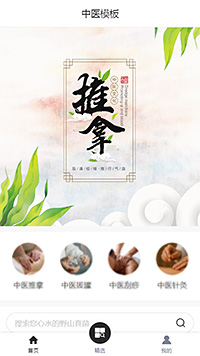 精选中医理疗手机网站模板