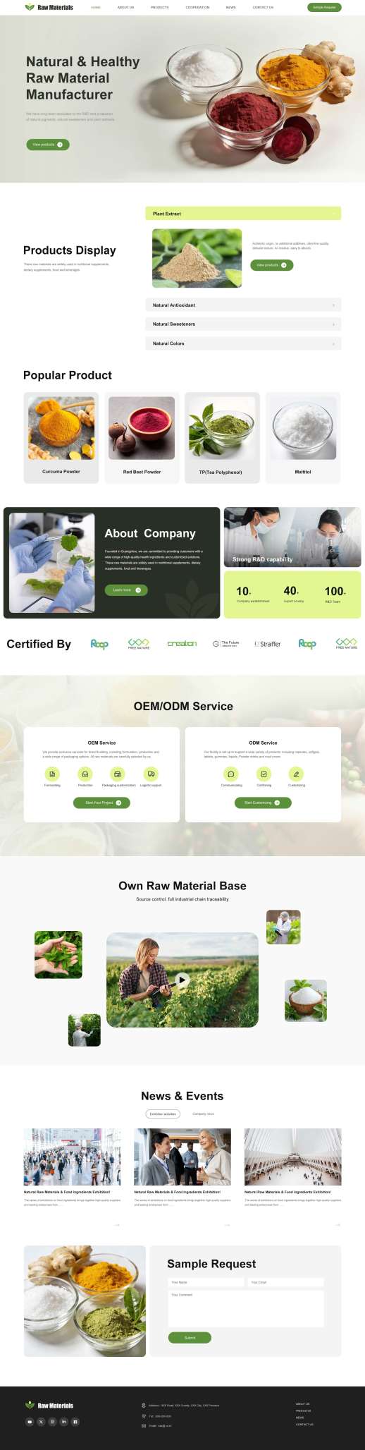 B2B-简约外贸食品添加剂网站模板[演示]