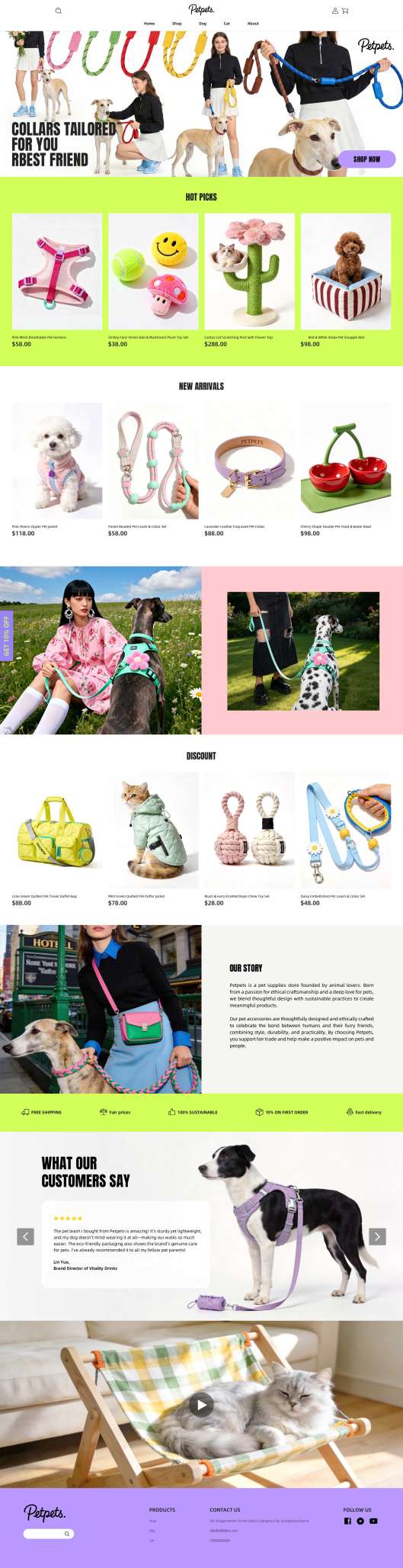 B2C-个性外贸宠物用品网站模板