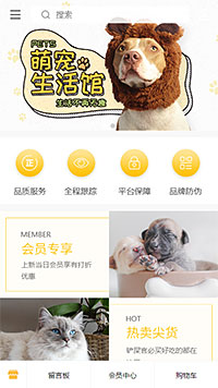 宠物洗护_宠物喂食器_宠物服饰店手机网站模板