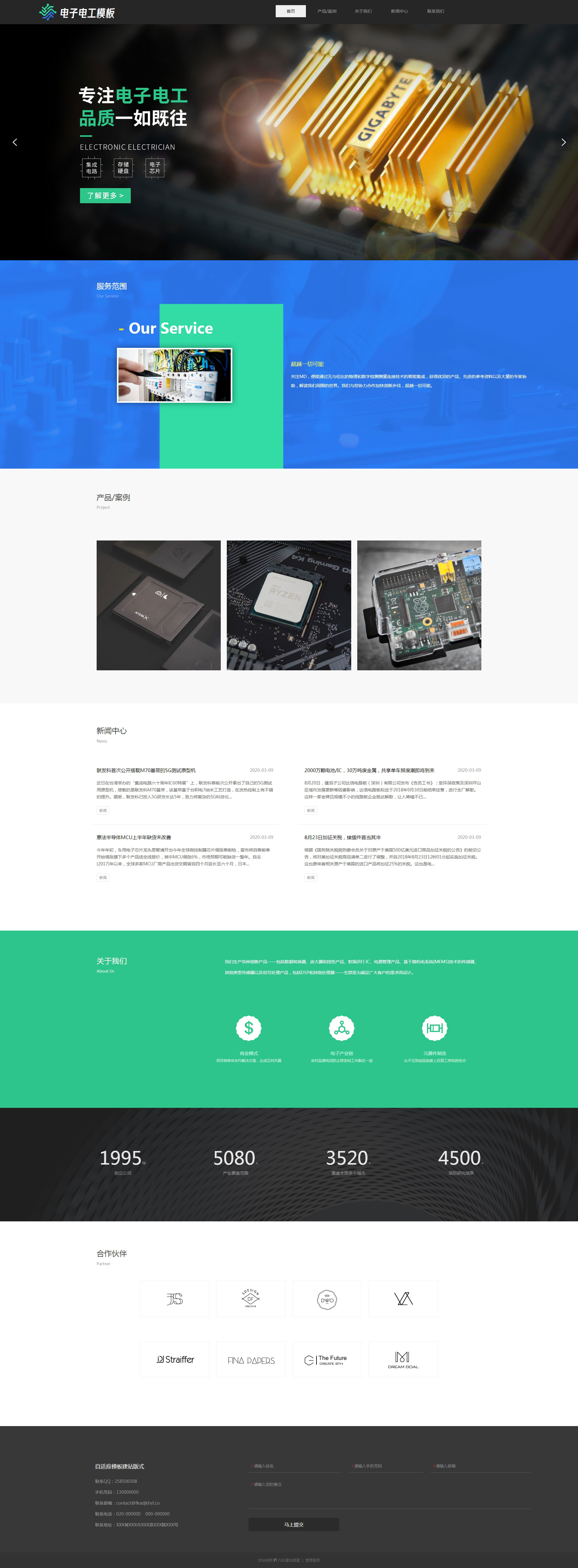 原創(chuàng)電子電工自適應模板