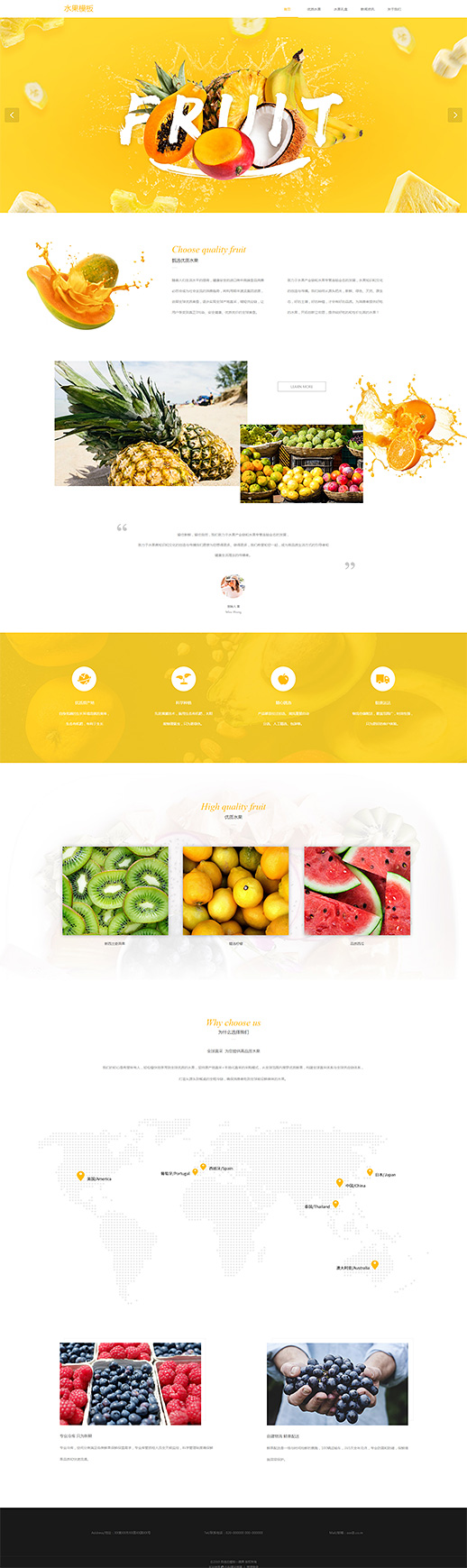 创意蔬果食材网站模板