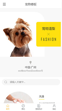 精选宠物犬手机网站模板