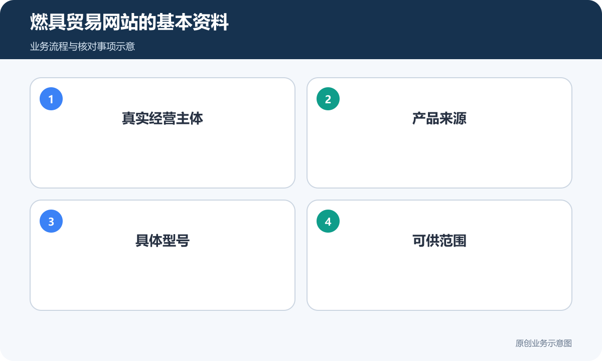 燃具贸易网站先确认主体、产品来源、型号与供货范围
