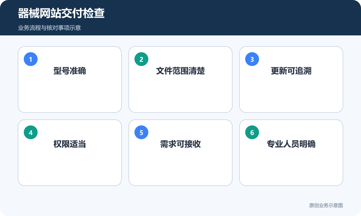 医疗器械网站验收核对型号、文件更新、访问和专业接收