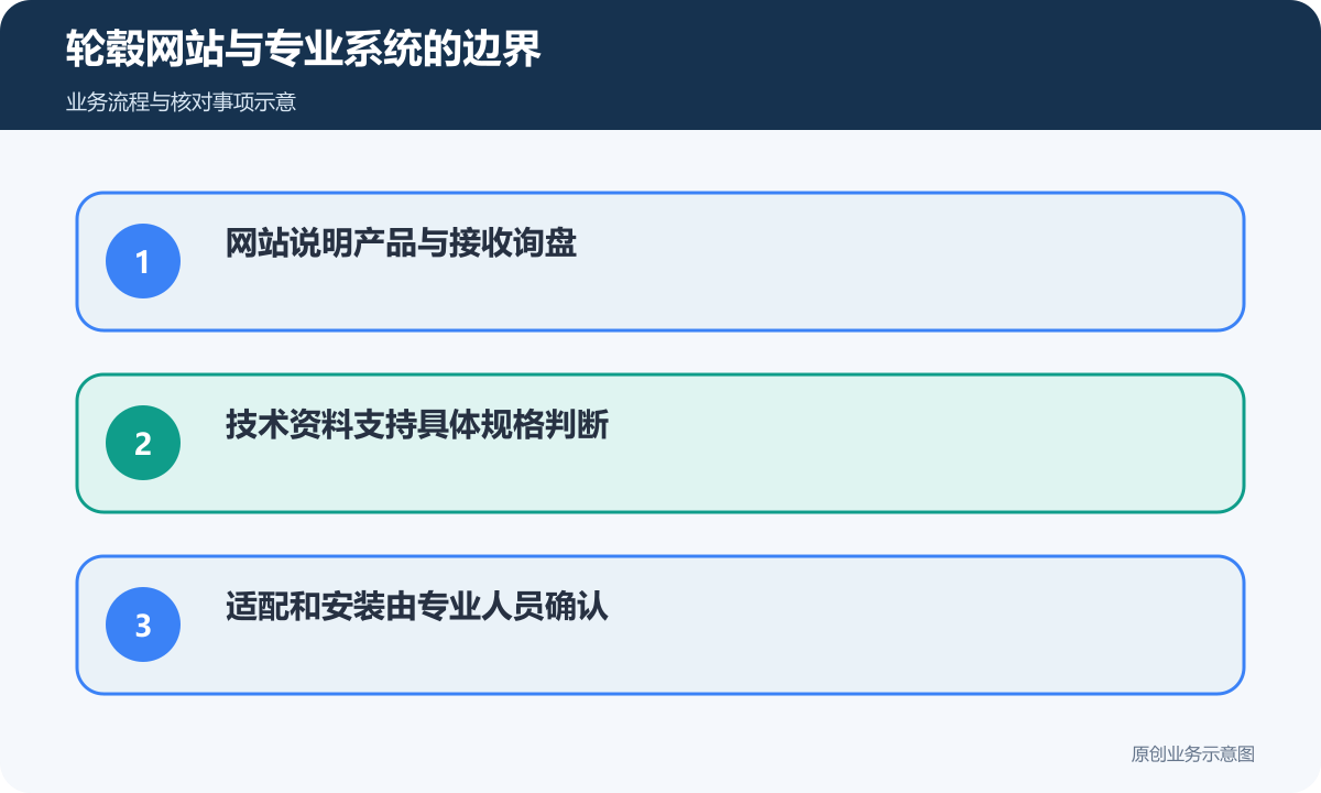 轮毂网站工具应分别确认产品展示、资料维护和专业系统边界