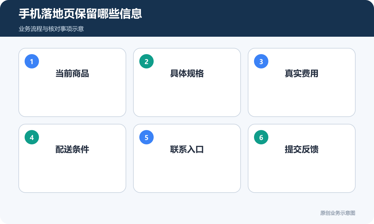 手机落地页保留商品、规格、费用、配送和联系反馈