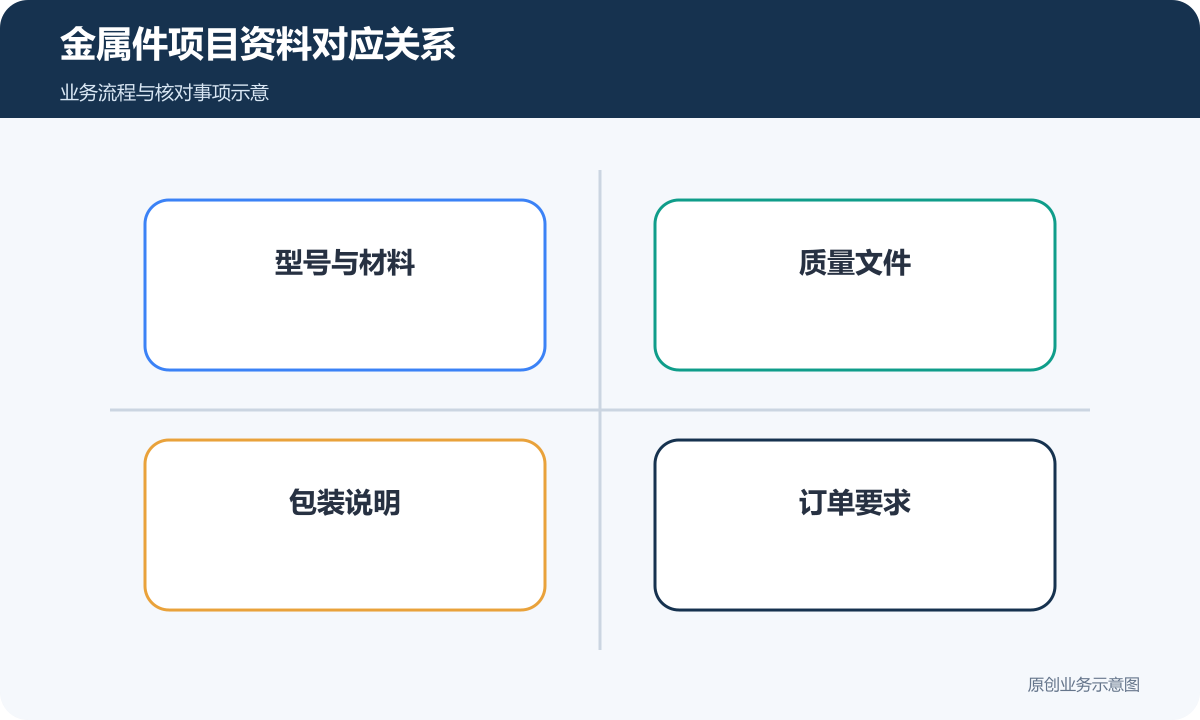 质量文件、包装说明和订单要求需要在同一项目中相互对应