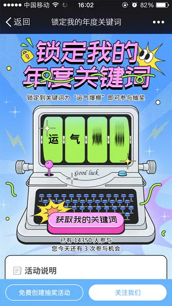 锁定我的年度关键词h5模板