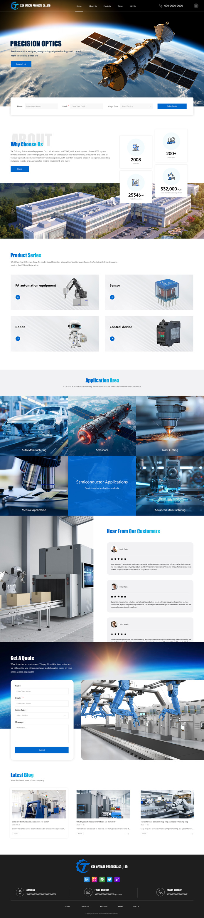 B2B-精品外贸自动化设备自适应网页模板