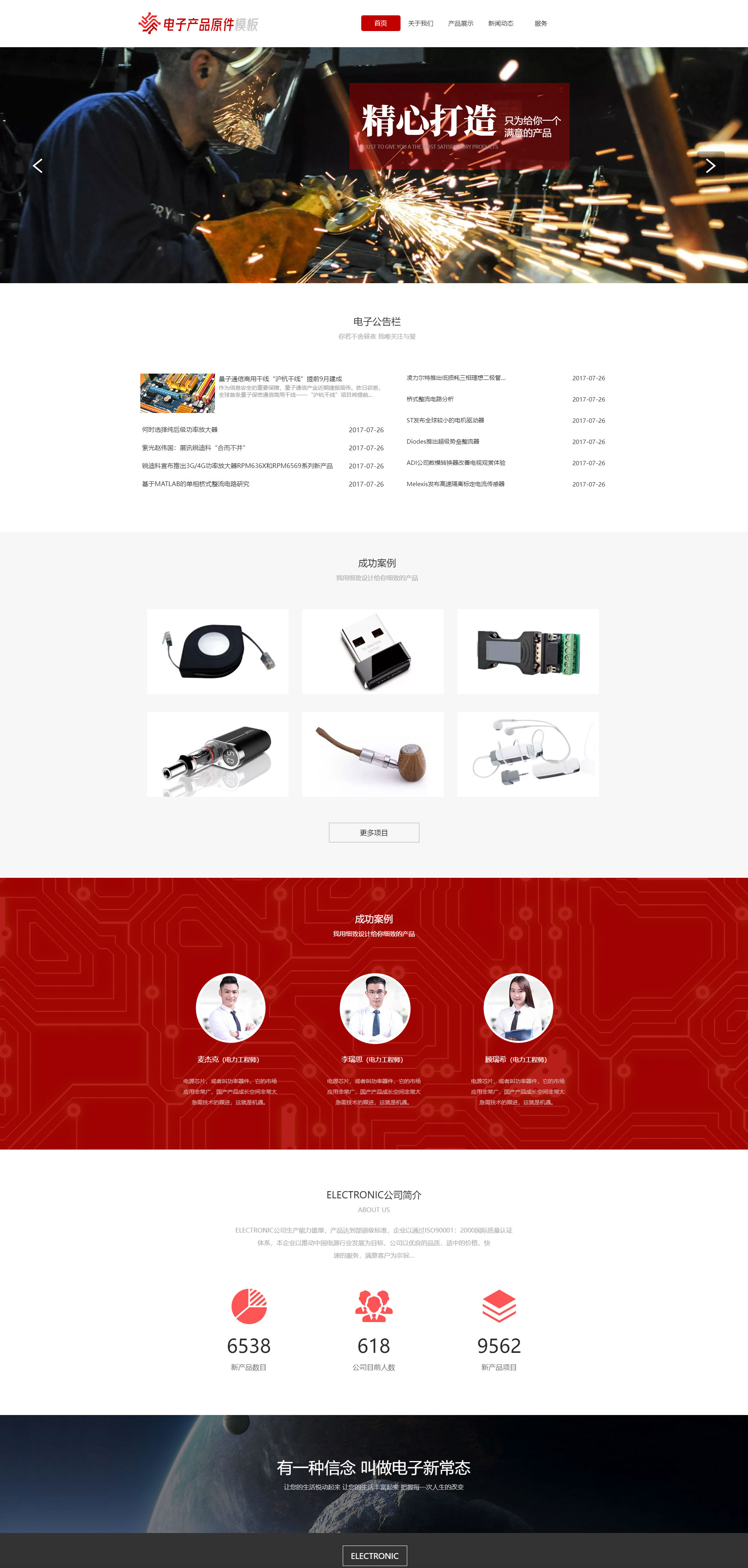 电子产品原件公司模板