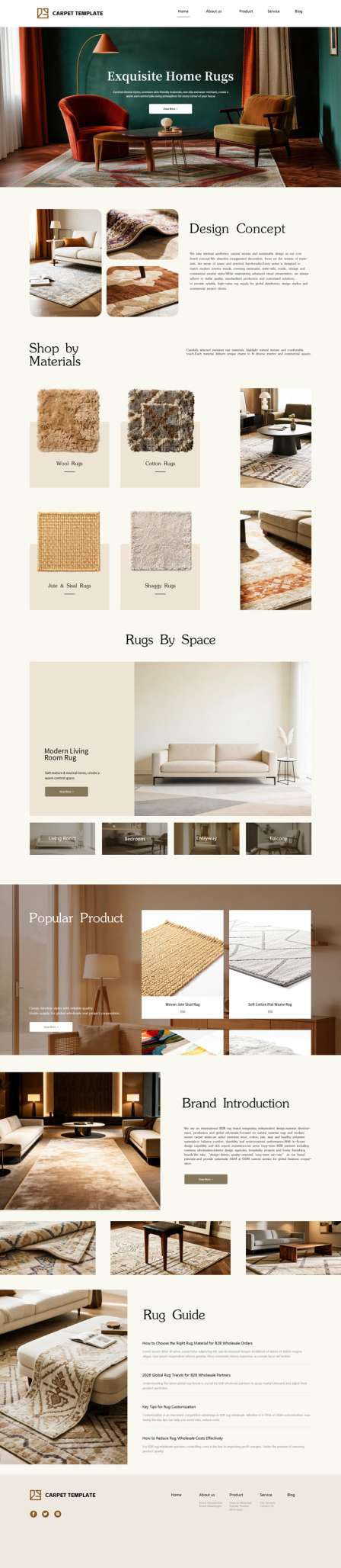 外贸地毯网站模板