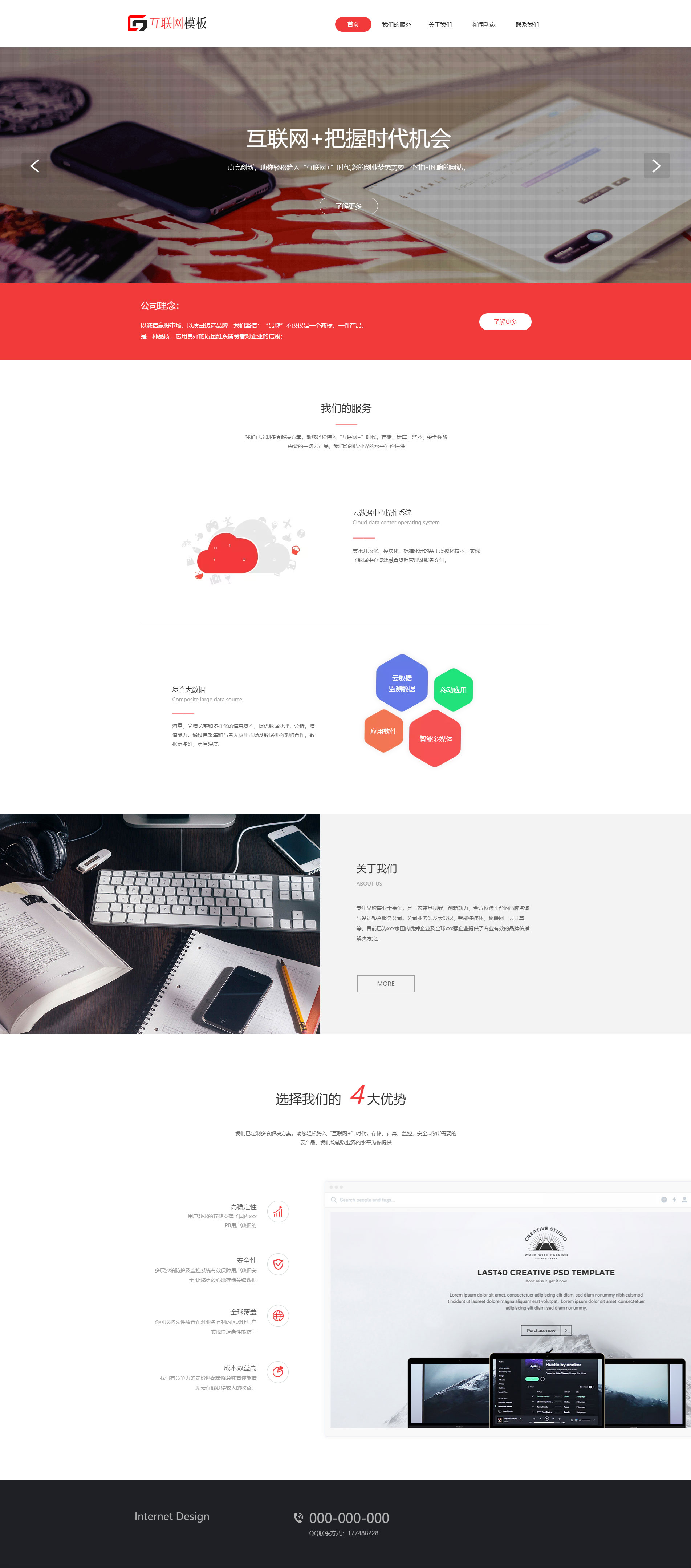 专业互联网移动应用网页模板