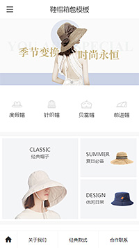 个性鞋帽箱包帽子手机网站模板