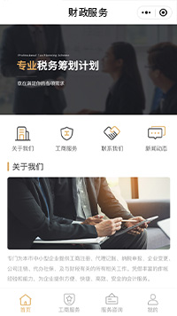 财政服务类型小程序模板