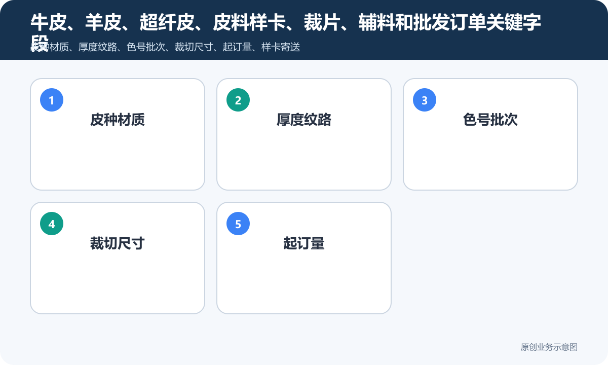 皮革的小程序商城怎么搭建商品分类、在线下单和会员运营说明牛皮、羊皮、超纤皮、皮料样卡、裁片、辅料和批发订单关键字段包含皮种材质、厚度纹路、色号批次、裁切尺寸、起订量