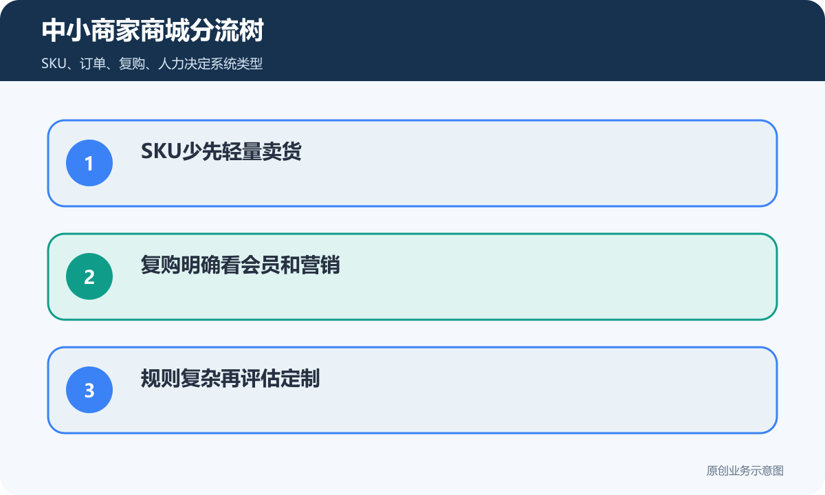 中小商家商城系统选择按SKU订单复购和人力分流