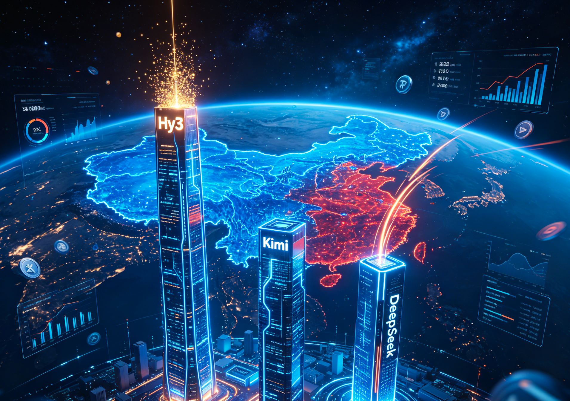 中国AI大模型强势回归全球榜首：腾讯Hy3周调用量破3万亿，DeepSeek新秀环比暴增344%