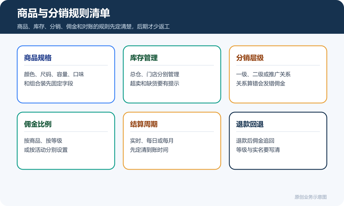 具备上架商品和分销功能的小程序商城要多少钱？商品分类、在线下单和会员运营说明商品与分销规则清单包含商品规格库存分销层级佣金比例结算周期退款回退