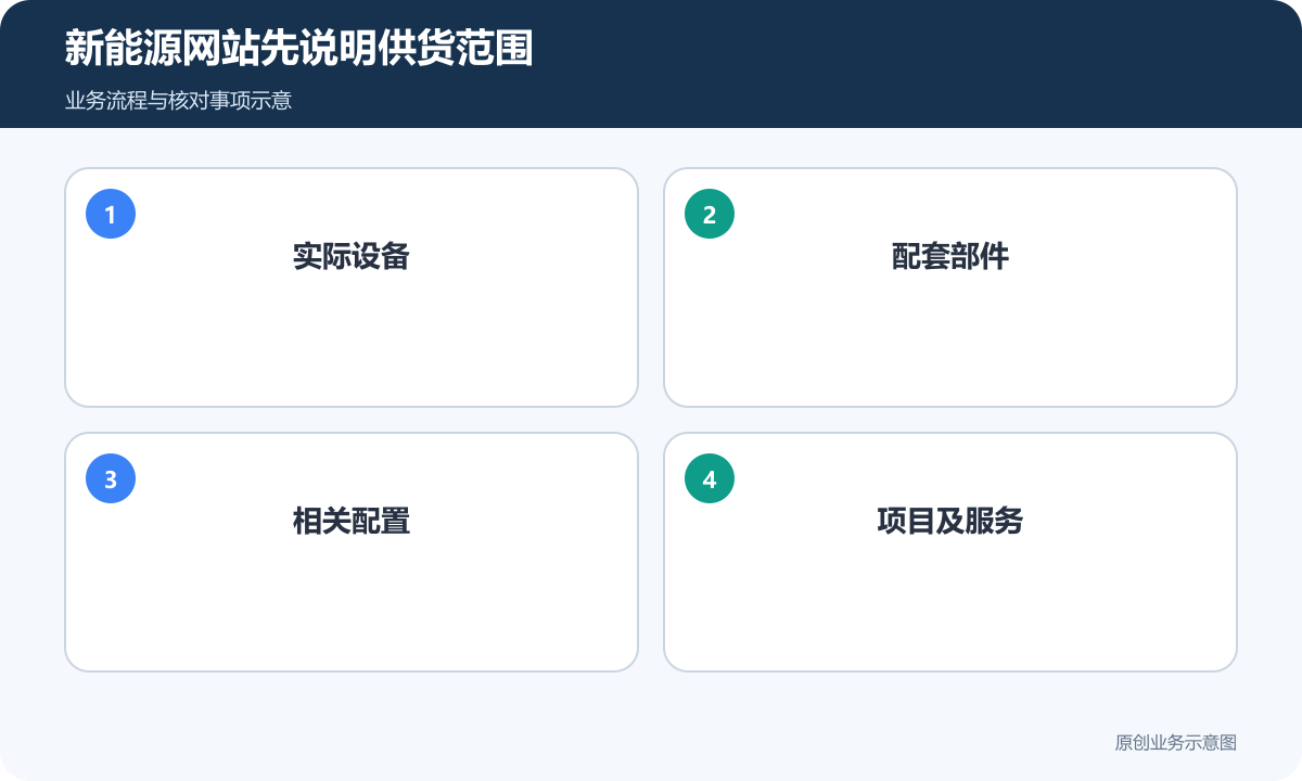 新能源网站先区分设备、部件、配置与项目服务